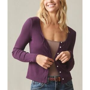 American Giant Women's Luxe Rib Square Neck Cardigan